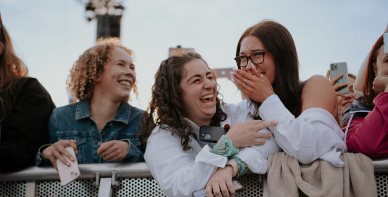 Crowd reacting to a headliner at BST Hyde Park 2022