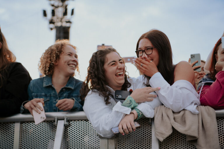 Crowd reacting to a headliner at BST Hyde Park 2022